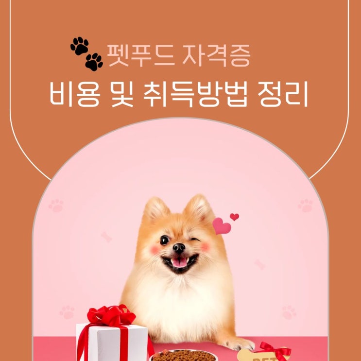  펫푸드 자격증 비용 및 취득방법 정리