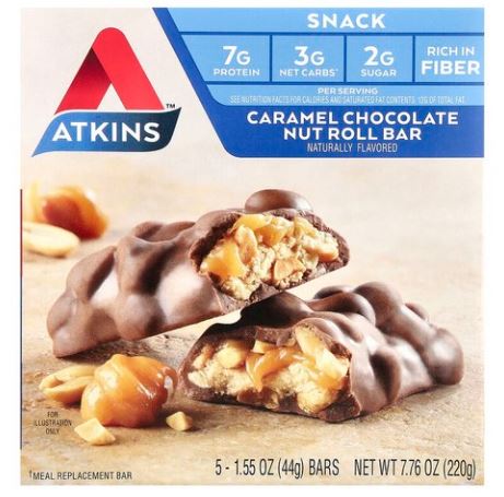  강주은 추천! 죄책감 없이 즐기는 ‘Atkins 프로틴 바 캐러멜 초코렛 너트 롤’ — 달콤함과 단백질을 한번에