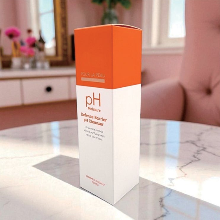  강렬한 포인트 컬러 - 모이스처 클렌저 120ml 단상자 맞춤 제작 사례