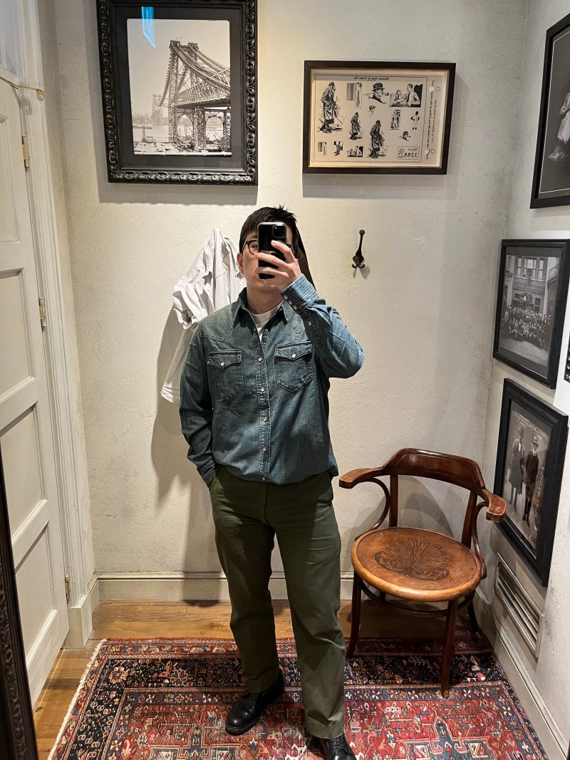 RRL 웨스턴 셔츠로 즐기는 아메리칸 워크웨어
