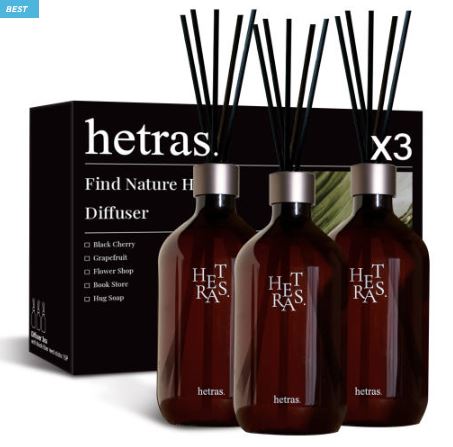  HETRAS 헤트라스 프리미엄 대용량 디퓨저 500mL × 3개 선물세트 — 실내방향제·인테리어 향기까지 한 번에