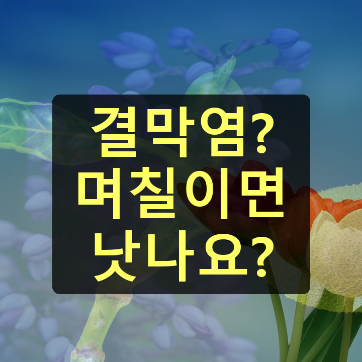 결막염 자연치유 며칠 걸릴까