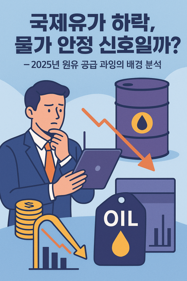<b>국제유가 하락</b>, 물가 안정 신호일까? — 2025년 원유 공급... 