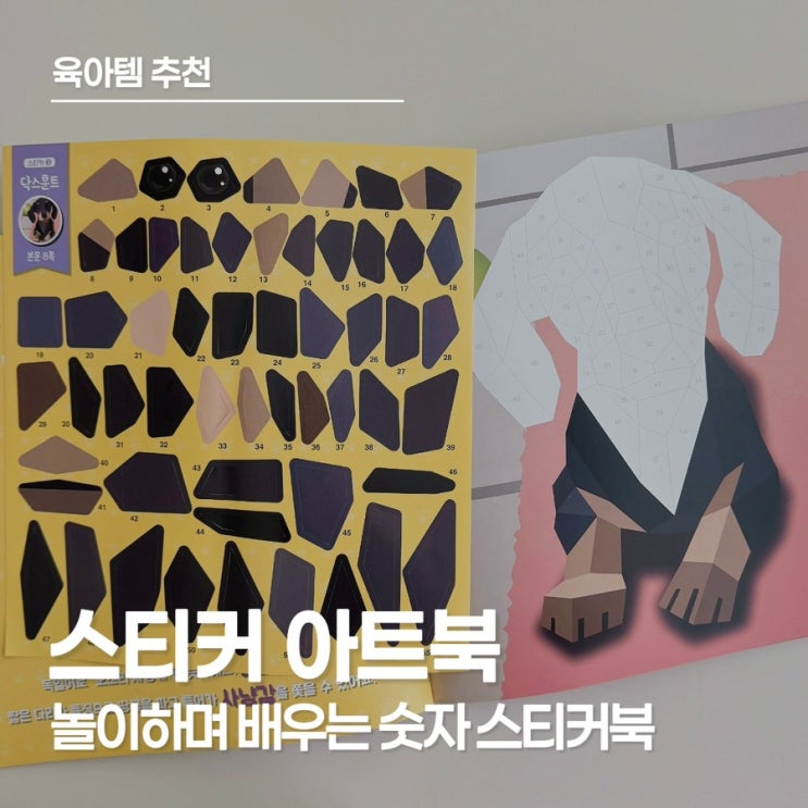  숫자와 놀이를 동시에! 조각조각 스티커 아트북 리뷰