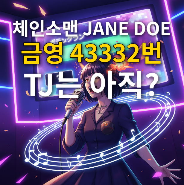  JANE DOE 노래방 최신 번호! TJ 금영 완벽 업데이트 및 연습 가이드