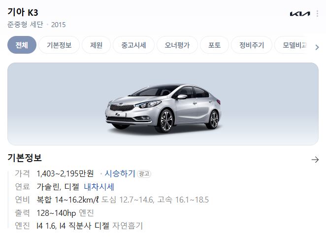  한때 여성분들의 픽이 높았던 그 차량 기아의 K3 시리즈 -1- 중고차를 알아봅시다 더뉴K3편