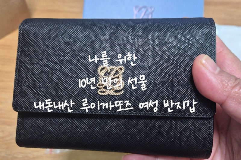나를 위한 10년 만의 선물 루이까또즈 여성 반지갑 SQ1SD02BL 구입 후기