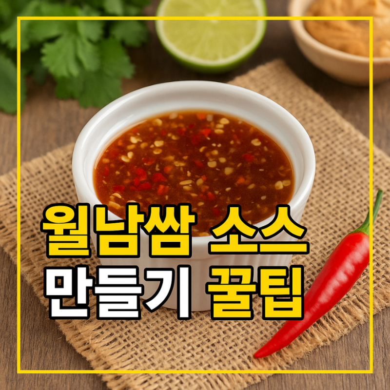 월남쌈 소스 만들기 꿀팁