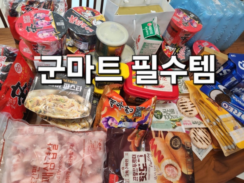 군마트 필수템 추천품목 10월할인제품 영수증가격공개!