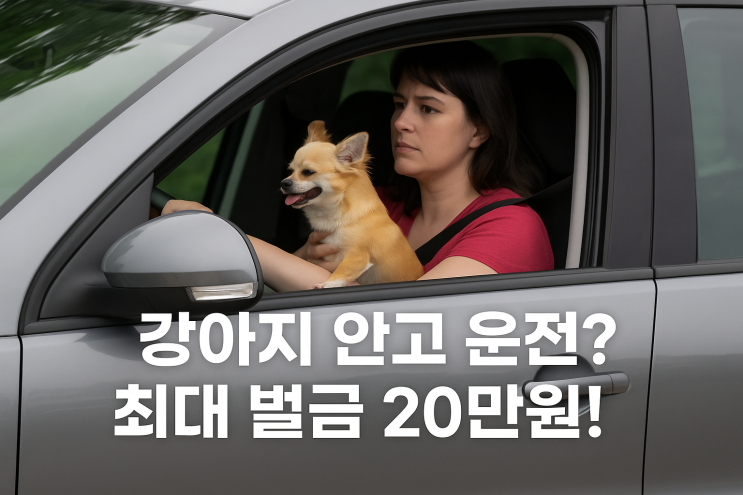  운전 중 강아지 안고 운전??벌금 최대 20만원! 반려동물 동승 시 꼭 알아야 할 도로교통법