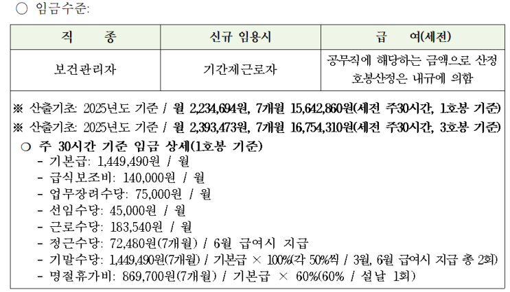  [계약직,신입] 대전환경사업 지방자치단체조합 보건관리자 채용(급여 및 연봉 수준, 산업간호사)