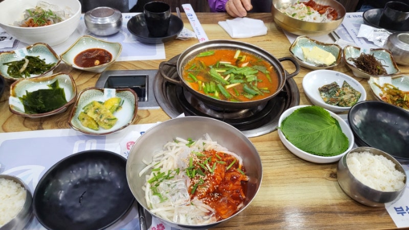 양산 북정동 해초 물회