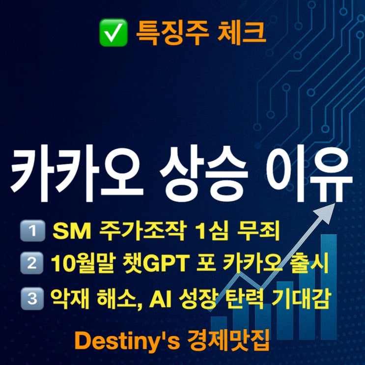 카카오 상승 이유는? <b>김범수</b> SM 주가조작 1심 <b>무죄</b> 주가 5% 상승