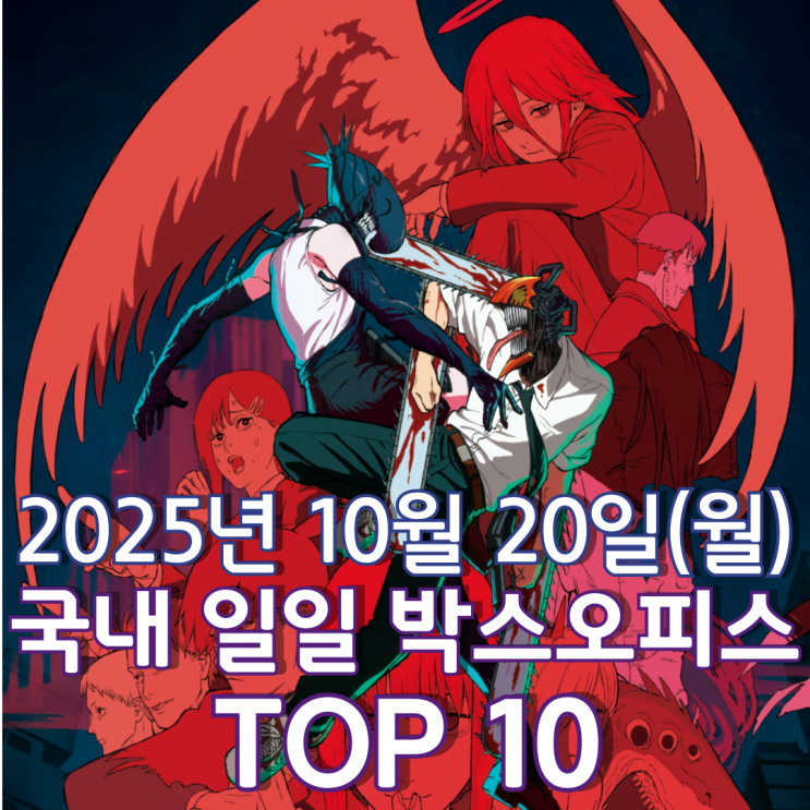  [국내 박스오피스] 일일 TOP 10 - 2025년 10월 20일(월)