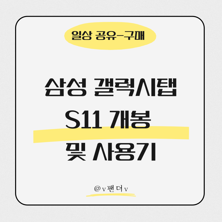  삼성 갤럭시탭 S11 개봉 및 사용기(내돈내산)