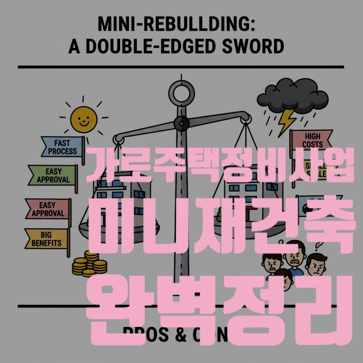  가로주택정비사업(미니 재건축)의 모든 것: 2025년 최신 정보 총정리 (장점, 단점, 추가 분담금, 사업성 체크리스트)