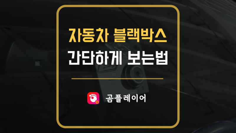 자동차 블랙박스 보는법 노트북 후방 영상 한 번에 곰플레이어