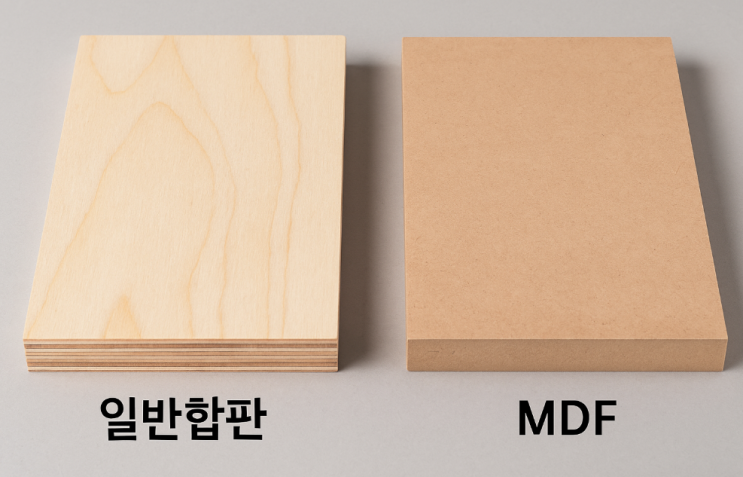  일반합판 MDF특징 CNC가공 전문 목공방