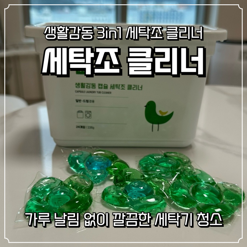 생활감동 세탁기통세척 3in1 캡슐 세탁조클리너