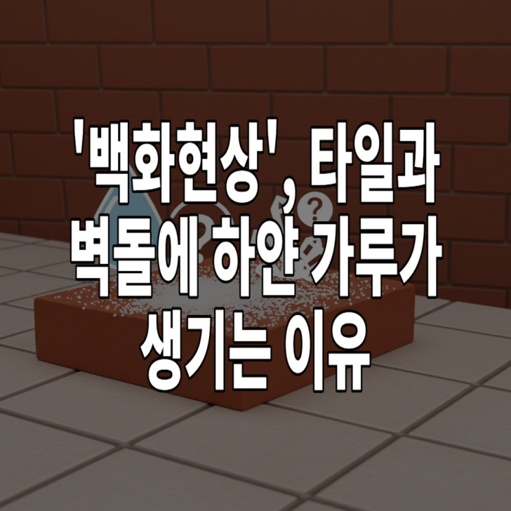  벽돌/타일 하얀 가루 '백화현상', 원인부터 제거, 예방법까지 총정리!