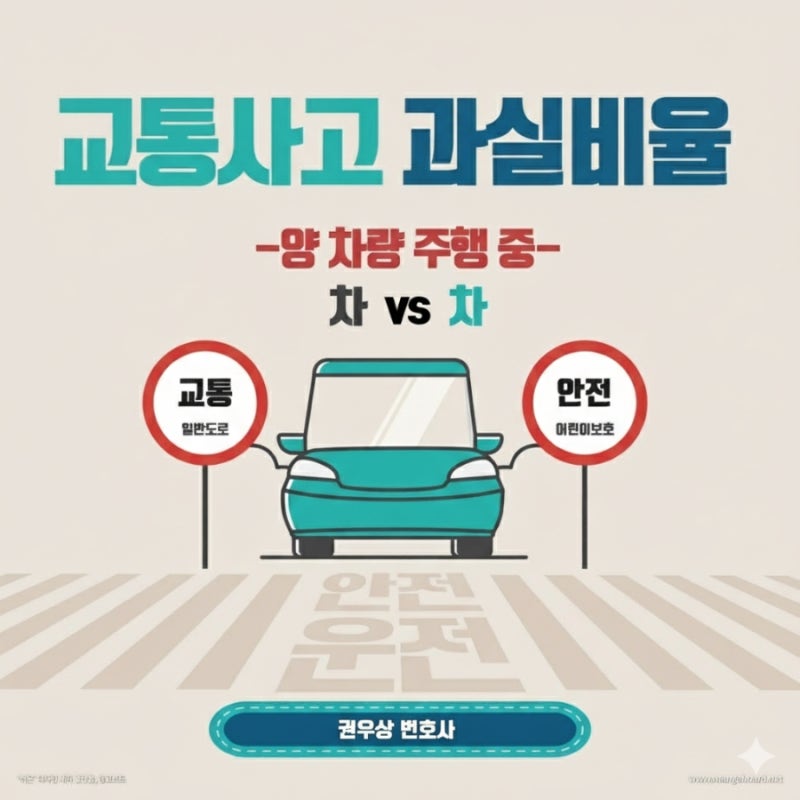 [차 대 차] 두 차량 모두 주행하던 중 발생한 추돌 사고, 과실비율은? 관련 이미지 1