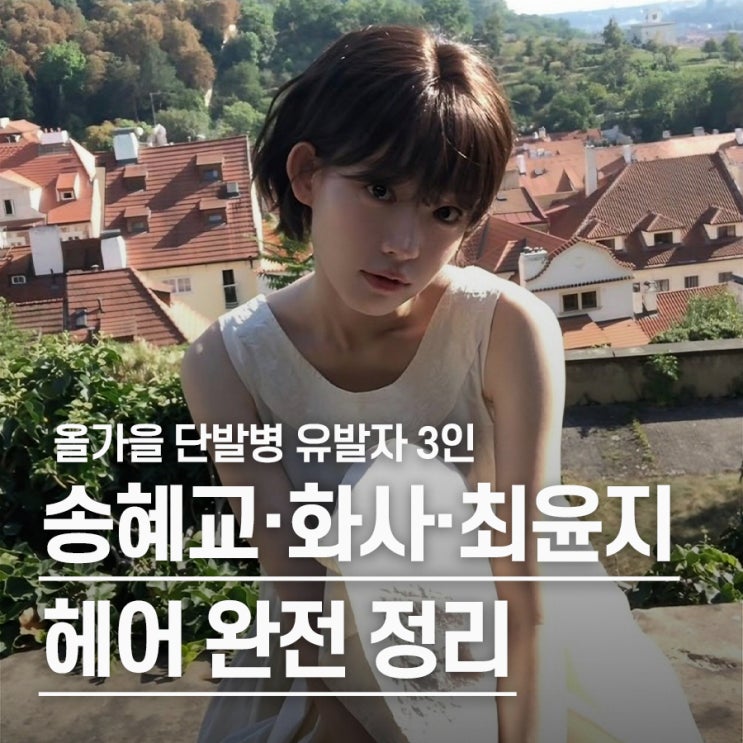 "요즘 단발 하고 싶게 만든 이유" 단발병 유발자 송혜교 화사 최윤지