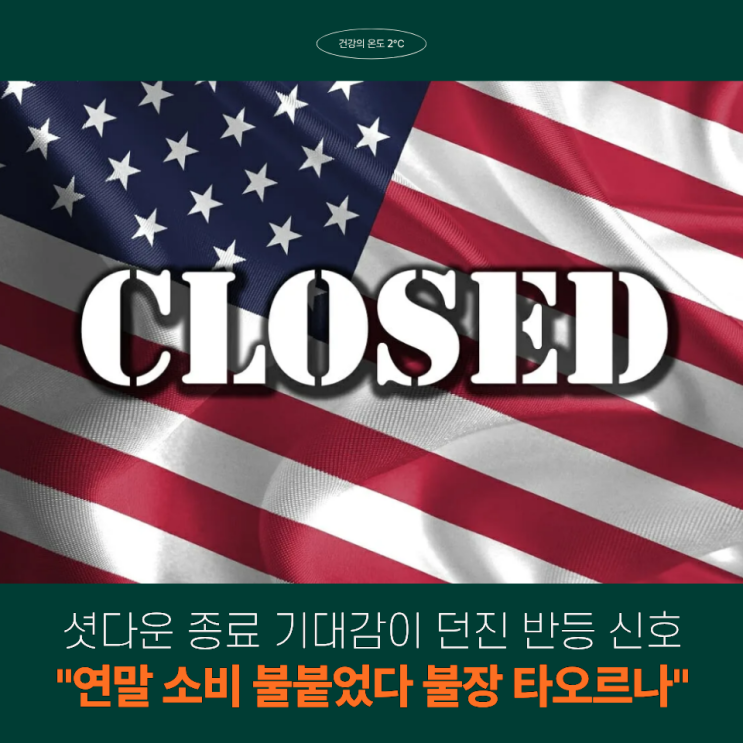 연말 소비심리 되살린 <b>미국 셧다운 종료 기대</b>, “체감 경기”... 