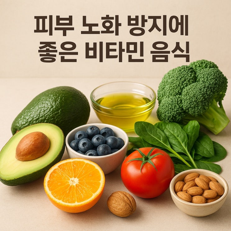  피부 노화 방지에 좋은 비타민 음식  동안 피부 만드는 TOP 7