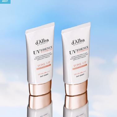  “[1+1] 달바 비건 워터풀 핑크 톤업 선크림 50ml X 2개 – 핑크빛 물광 톤업 + 강력 자외선 차단”