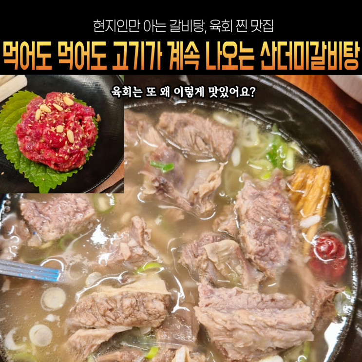  맛없는 게 없는 찐 태안 갈비탕맛집 현지인이 사랑하는 벌집삼겹살 산더미갈비탕 육회 먹고 왔어요