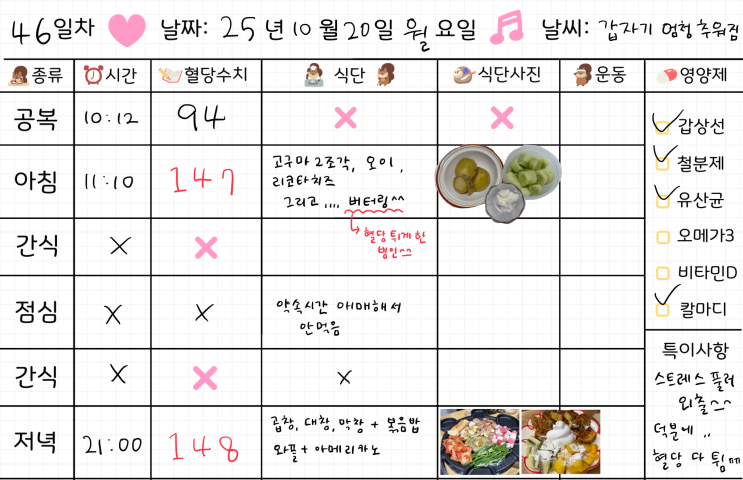  임신 35주차 | 임당식단 46일차 & 혈당체크 | 곱창, 대창, 막창, 와플, 고구마, 버터링