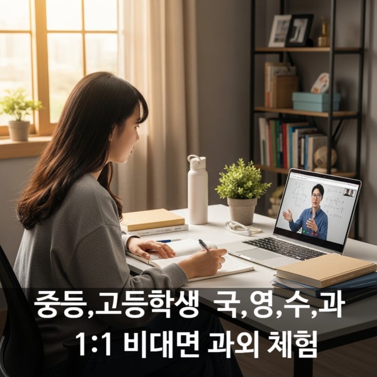 비대면 과외, 1:1 중학생 고등학생 무료 수업 체험 추천해요 (국어, 영어, 수학, 과학, 사회)