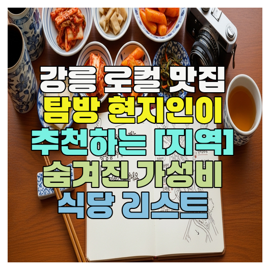  강릉 로컬 맛집 탐방 현지인이 추천하는 [지역] 숨겨진 가성비 식당 리스트