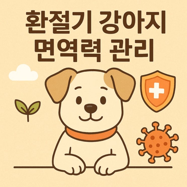  환절기 강아지 면역력 관리  건강 지키는 5가지 필수 습관!