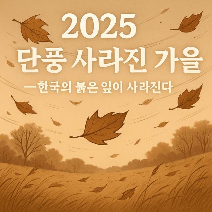   “1년 기다렸는데, 단풍이 없다?” — 2025년 한국 단풍이 사라지는 진짜 이유