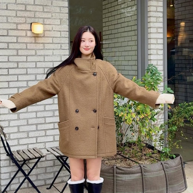 온앤온 정채연 코트로 완성한 포근한 겨울 데일리룩!