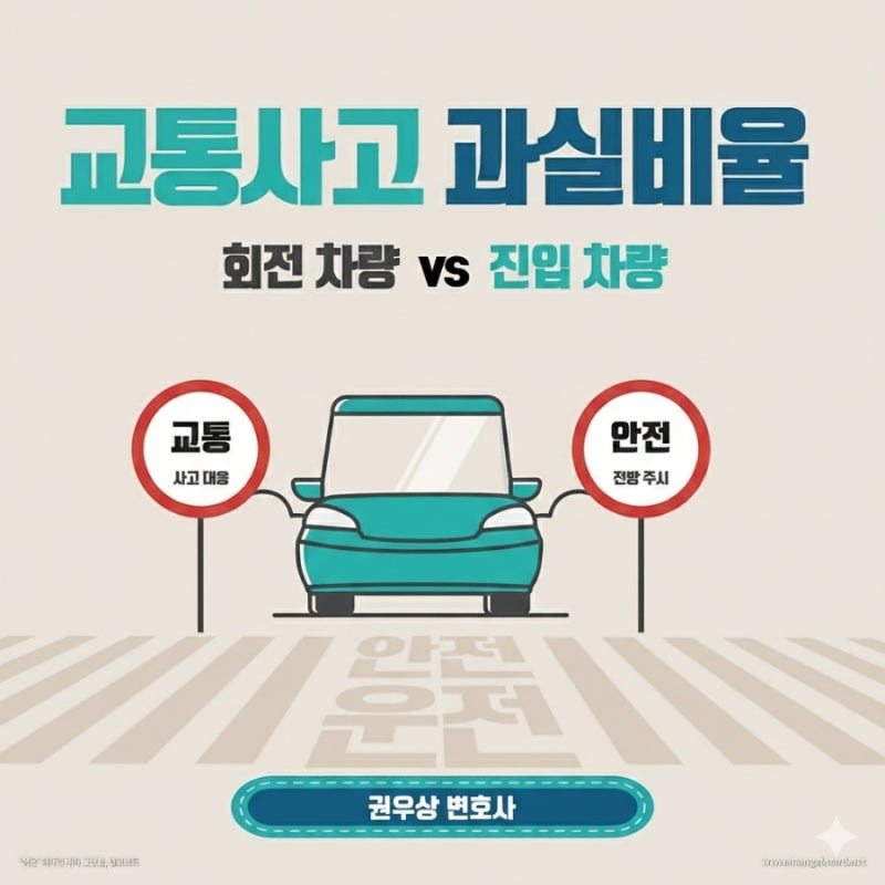 [차 대 차] 회전교차로 내 차량과 진입 차량이 충돌한 경우, 과실비율은? 관련 이미지 1