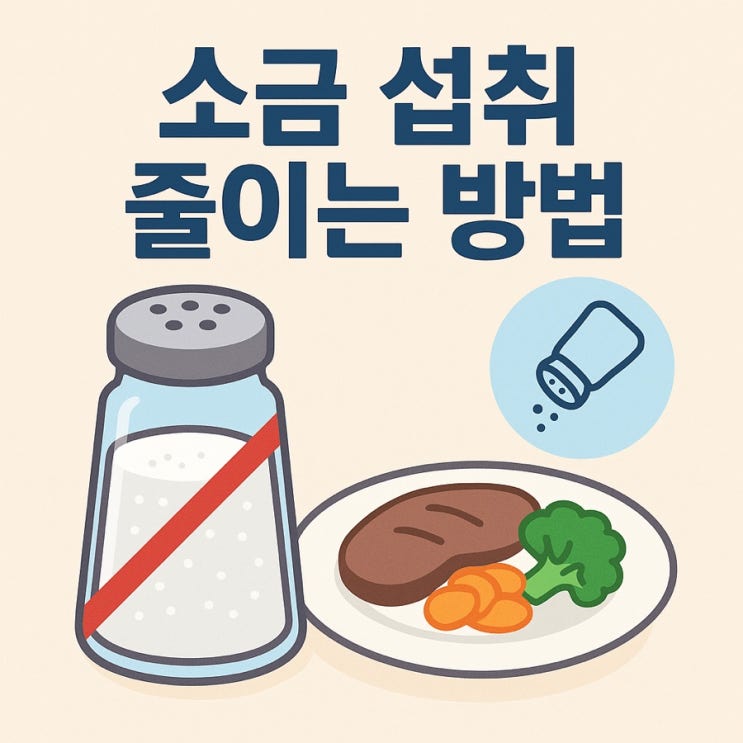  소금 섭취 줄이는 방법  짠맛 줄이고 건강 지키는 실천 습관 7가지!