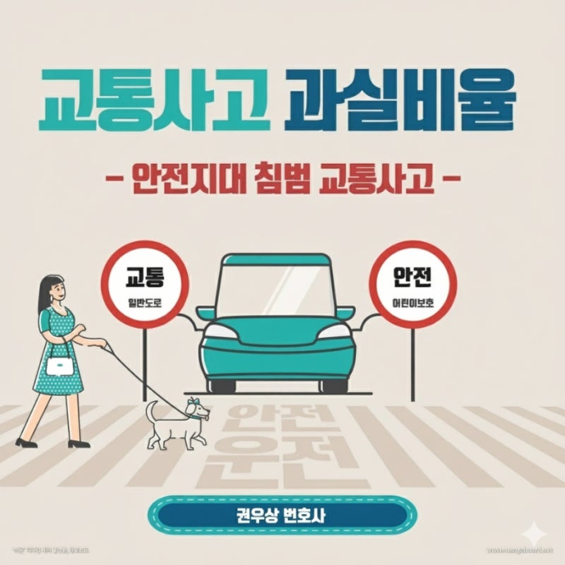 [차 대 차] 차선 변경하던 선행차량이 안전지대 침범 후 직진하는 차량과 충돌한 경우, 과실비율은? 관련 이미지 1