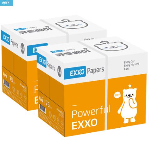  “가성비 끝판왕! 엑소 큐트베어 A4 복사용지 75g 2BOX(5000매) – 사무실·학원 필수템!”
