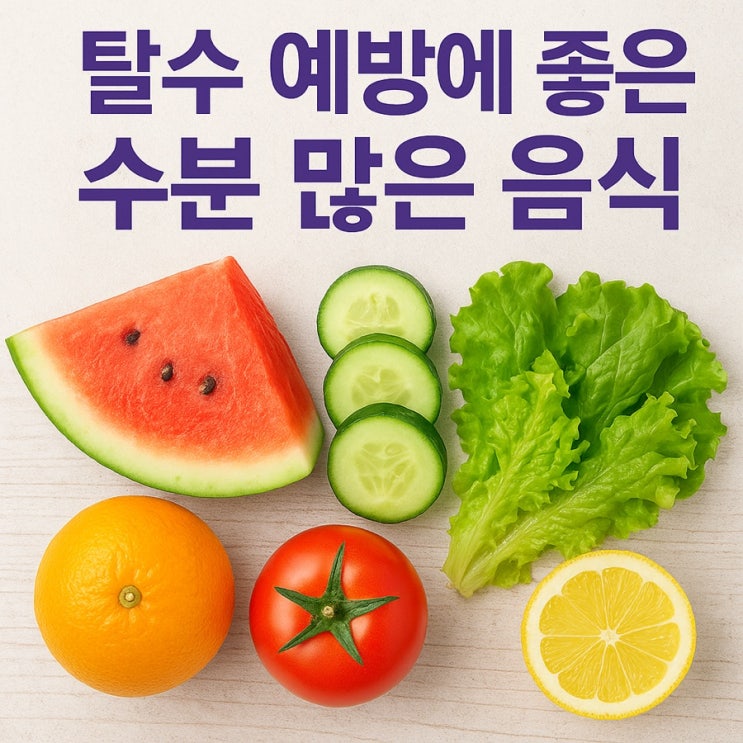  탈수 예방에 좋은 수분 많은 음식  몸속 수분을 채워주는 건강 식단 BEST 7