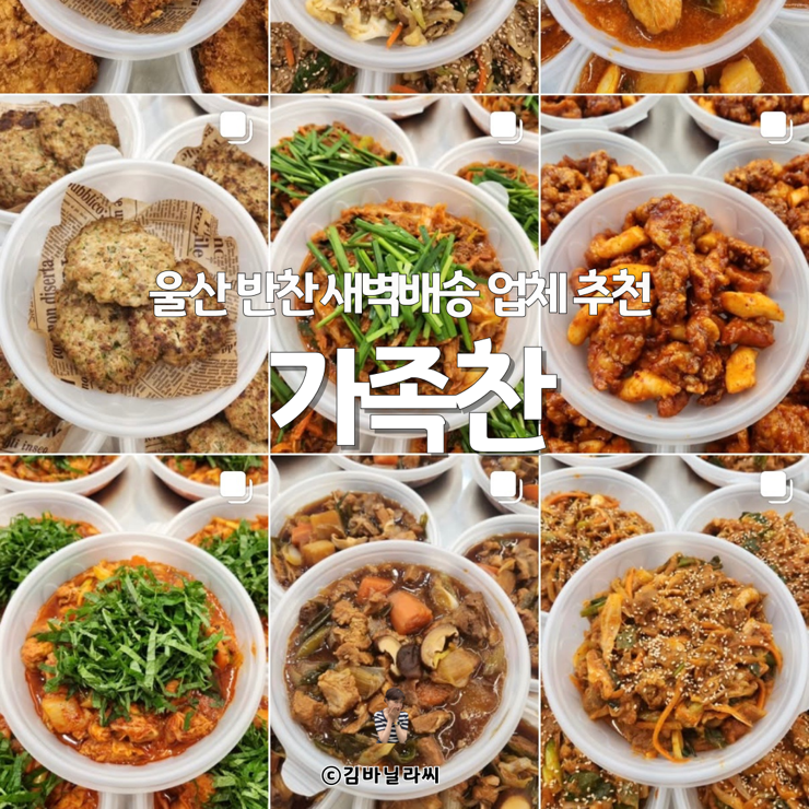  울산 새벽배송 일인가구 반찬업체 가족찬