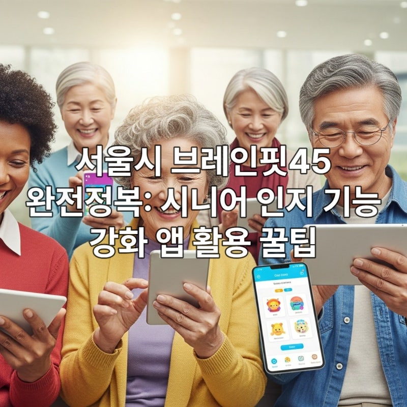 서울시'브레인핏45'완전정복:시니어인지기능강화앱활용꿀팁