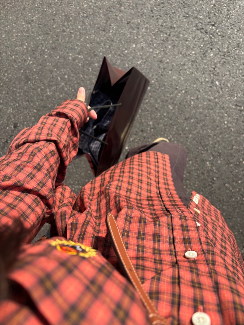 헤리티지 플로스 한남점｜한남동 쇼룸｜헤리티지 플로스 셔츠 후기 (CREST WASHED CHECK SHIRT / Red)