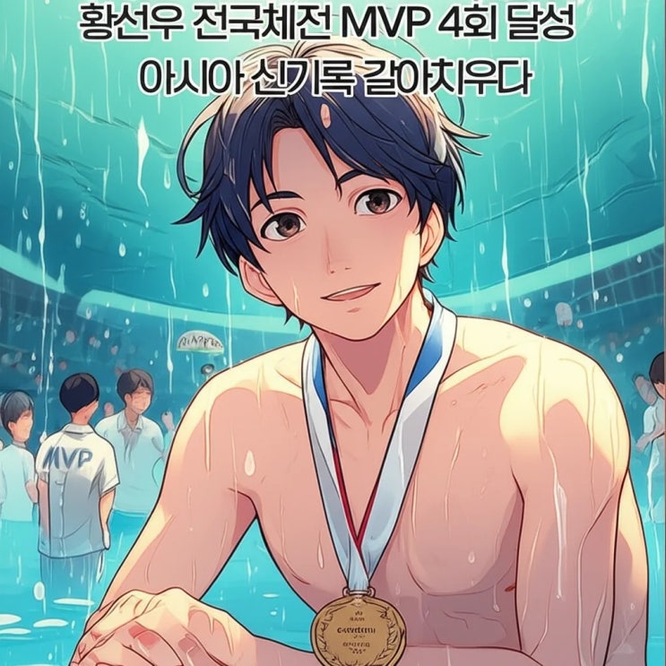 <b>황선우</b> 전국체전 <b>MVP</b> 4회 달성 아시아 신기록 갈아치우다