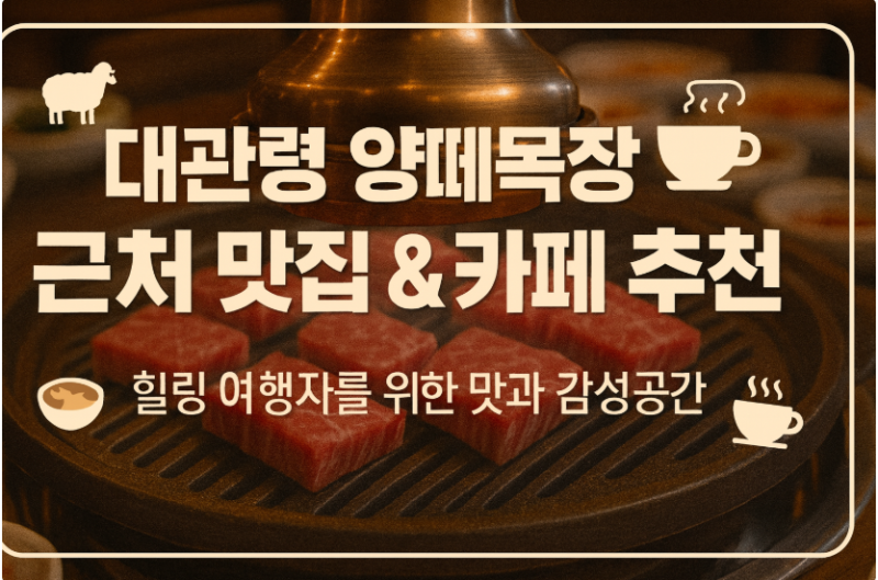 대관령 양떼목장 근처 맛집 카페 추천｜힐링 여행자를 위한 맛과 감성 공간