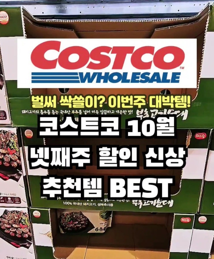  코스트코 10월 넷째주 할인 세일품목 꼭!