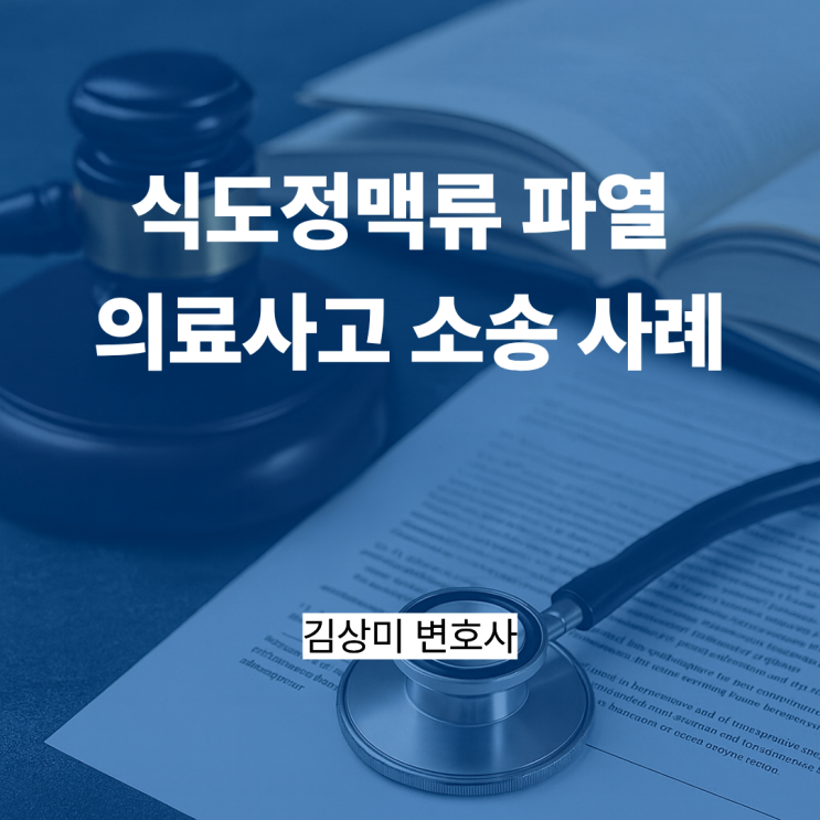  [부산/울산/경남 의료전문변호사] 식도정맥류 파열 의료사고 소송 사례