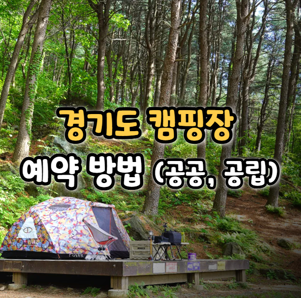  경기도 캠핑장 예약 방법(공립, 공공시설)