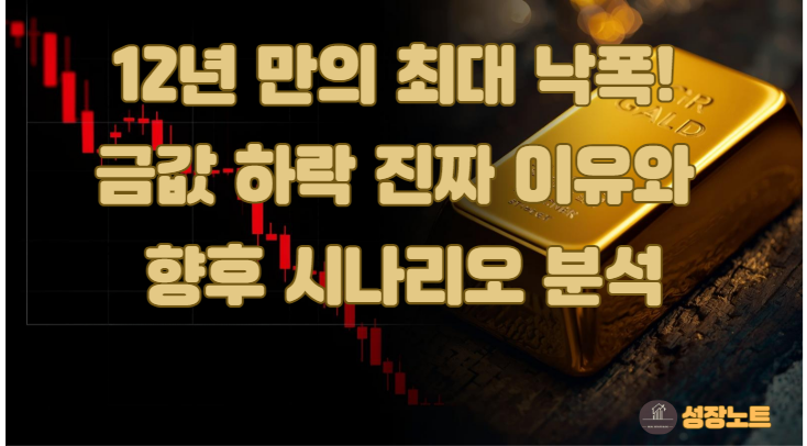  12년 만의 최대 낙폭! 금값 하락 진짜 이유와 향후 시나리오